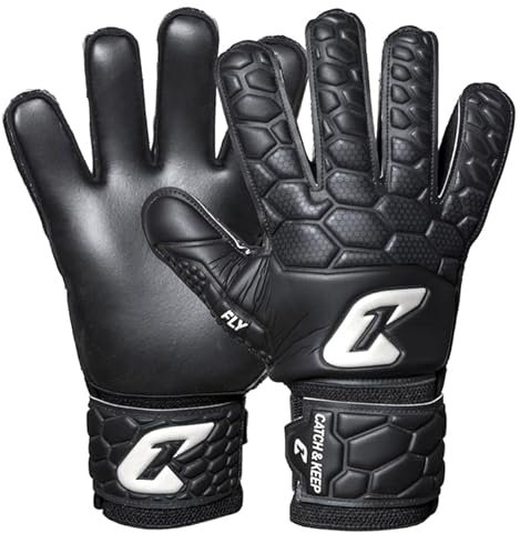 CATCH & KEEP Fly Kids Torwarthandschuhe – Premium Fußballhandschuhe für Kinder mit starkem, haltbarem Dragon Grip – Perfekte Passform für Junge Torhüter, extra Schutz & leicht anzuziehen