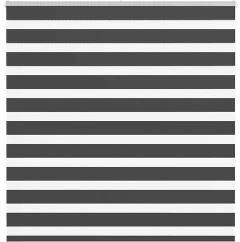 vidaXL Zebrarollo Schwarz 145x150 cm Stoffbreite 140,9 cm Polyester, Zebra-Rollo, Doppelrollo, Zebra-Jalousie für Fenster, Doppelrollo, Zebra-Rollo