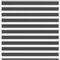 vidaXL Zebrarollo Schwarz 145x150 cm Stoffbreite 140,9 cm Polyester, Zebra-Rollo, Doppelrollo, Zebra-Jalousie für Fenster, Doppelrollo, Zebra-Rollo