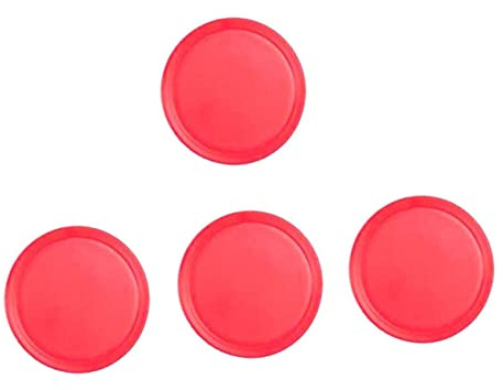 VANZACK Discos para Hockey de Aire 50 Mm Rojo 4 Piezas Kit de Repuesto Accesorios para Mesas de Juego Equipo de Hockey de Aire Uso en Sala de Juegos y Ocio