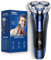 FitSan Electric Razor for Men: Wet/Dry Shavers with Pop up Trimmer-Rechargeable Beard Shavers with Led Display-IPX7 Waterproof