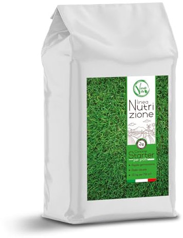 VerdeVita Concime Starter – Per Germinazione Rapida e Radici Forti – Ideale per Prato, Semi e Tappeti Erbosi – Alta Solubilità – Fertilizzante Professionale - Made in Italy (750m²)