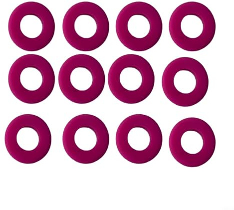 12 smorzatori di vibrazioni in silicone per racchette da tennis e squash per ridurre gli urti delle corde e migliorare il comfort del giocatore (rosso rosa)