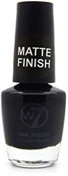 W7 Cosmetics - Esmalte de uñas número 55, negro mate, 15 ml