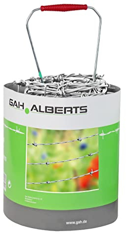 Alberts 530259 Alambre de púas, galvanizado en caliente, 50 m