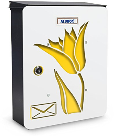 Alubox Tulipano Cassetta Postale Mia con Sportello, Multicolore