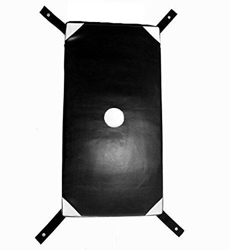 BAY Wall Catcher Wandschlagpolster 68 x 34 cm Gross schwarz weiß Modell 2017 Leder PU Sport Makiwara aus Kunstleder Wand Wandmontage Schlagpolster Schlagkissen, Sandsack, Boxsack,