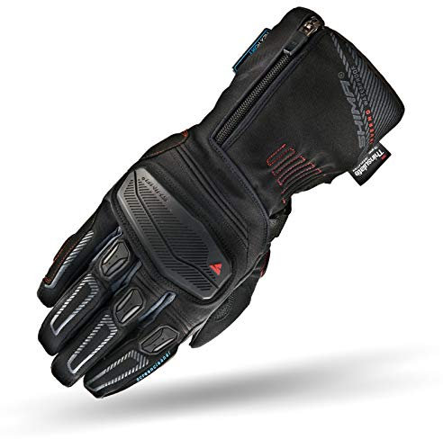 SHIMA INVERNO Motorradhandschuhe Herren - Ganzjährig, Wasserdichte, Touchscreen, Isolierte Handschuhe mit Knöchel und Finger Protektoren, Handflächenschieber, Verstärkte Handfläche (Schwarz, L)