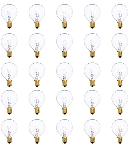 Taruor Lampadine G40 Led al Tungsteno 7W 220-240V Globo Tasparente E12 Base Decorazione Patio Esterno Casa Festa Nuziale (25 pezzi)
