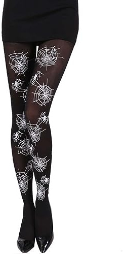 Bohue Halloween spindelnät strumpor spindelnät snäva spindelnät tights maskeraddräkt strumpbyxor utklädning tillbehör strumpor för halloween maskerad fest