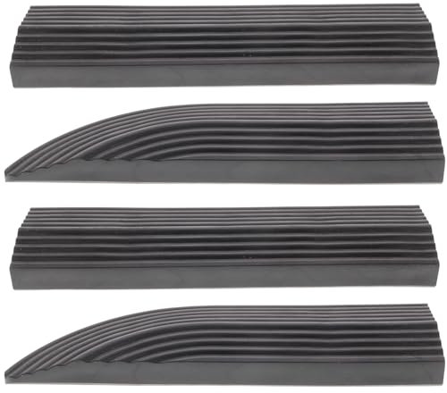 Yardwe Rubber Threshold Ramp with Anti-Slip Surface for Robot Vacuum and Wheelchair Access Portable Slope Ramp for Indoor Doorsteps and Home Accessibility