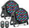 GdjRttk 2PCS RGB LED Par Strahler, 72W Bühnenlicht mit Fernbedienung und DMX 7CH, 36 LED Par Scheinwerfer mit 7 Beleuchtung Modi für Disco Partys Bar Halloween Weihnachten