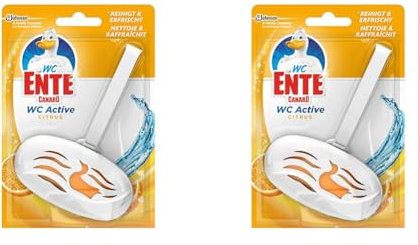 WC-Ente WC Active WC-Einhänger Starter, Citrus, 2er Pack x 40g