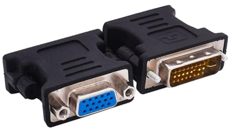 tooloflife DVI till VGA-adapter, DVI hane 24+5 till VGA hanomvandlare för HD-projektor TV-dator