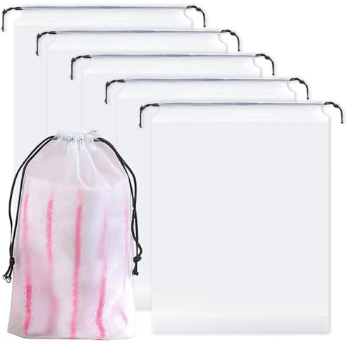 5-Pack Travel Shoe Bags - Waterproof Portable Storage for Packing and Protecting Footwear