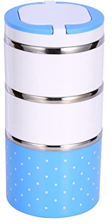 Cocoarm Lunch Box Termico con Anello di Tenuta, Boccetta Termica per Alimenti in Acciaio Inossidabile 1230ML Lunch Box Termico a 3 Strati Contenitore Termico per Alimenti con Doppio