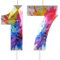 Hongplus Velas coloridas con graffiti número 17, paquete de 2, sin perfume, moderno, tema de números, ocasión de cumpleaños, ecológica, uso al aire libre