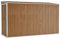 KOIECETA Anbauschuppen Wand Geräteschuppen Gartenhaus Gerätehaus Gartenschrank Gartenschuppen Fahrradhaus Schuppen Braun 118x288x178 cm Verzinkter Stahl