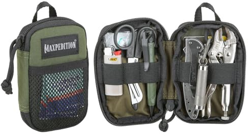 MAXPEDITION Pico Pocket Organizer, Ultra Compact EDC Gear Pouch, Tactical Utility Pouch for Everyday Carry, Tools, Gadgets, Outdoor First-Aid Kit, Survival