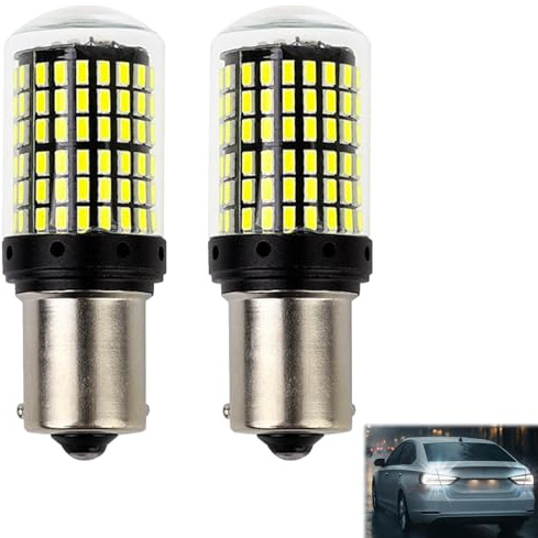 Girihe Led Indicator Bulbs, 2PCS P21w Led Bulb, BA15S LED Bulbs White 1156 P21W 382 Bulb, 2800LM Super Bright Reverse Backup Lights, Canbus Error Free Design for Most Vehicles, 12V