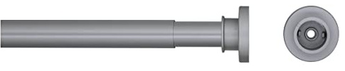 Sealskin 276663205 Teleskop-Duschvorhangstange, Durchmesser 28 mm, Aluminium, Chrom matt, 80-130 cm