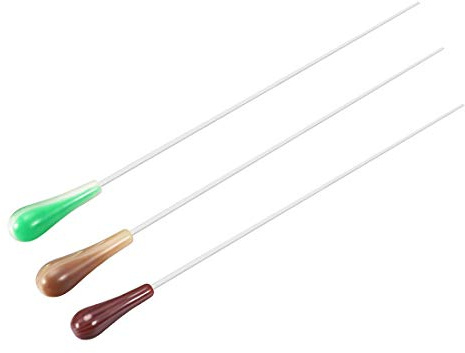 uxcell Music Conductor Baton 39cm/15.35inch Length Brown Red Green Resin Handle Music Conducting Baton 3pcs