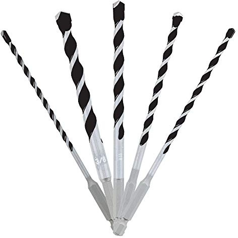 Diablo 5 PIECE Multi-Material Carbide-Tipped Hammer Drill Bit Set For Concrete, Masonry and Stone - DMAMM1190-S5