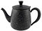 Café Olé PT-018BG Erstklassige Premium 18oz 0.5L Teekanne aus hochwertigem Edelstahl – Schwarz Granit, Tropffreies Ausgieβen, Hohle Griffen & Klappdeckel