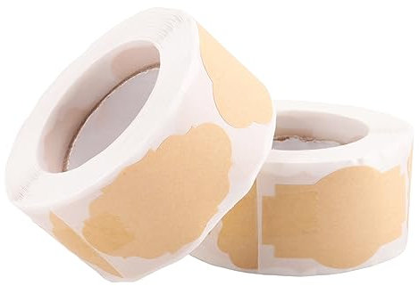 LEWITORS Tomma etikettklistermärken, Självhäftande Etiketter, Presentklistermärken, Presentetiketter, för Semesterflaskor och Matglas, 3 x 5 cm