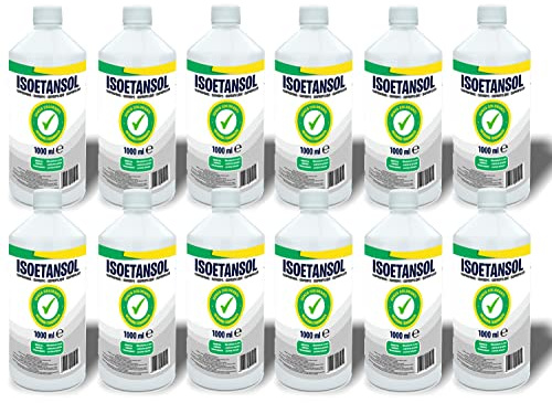 12X1 IPA ISOETANSOL 100AE, Isopropanolo, Alcool Isopropilico, Pulizia Stampanti 3D, Elettronica, Detergente per Vaschette ad Ultrasuoni, Multiuso -12 LITRI
