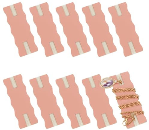 OLYCRAFT 10pcs Portable Tangle-Free Jewelry Organizer 25x64x3.5mm Rectangle Tangle-Free Necklaces Containers Necklace Card Holder Universal Jewelry Storage Case for Chain Necklaces Jewelry Storage