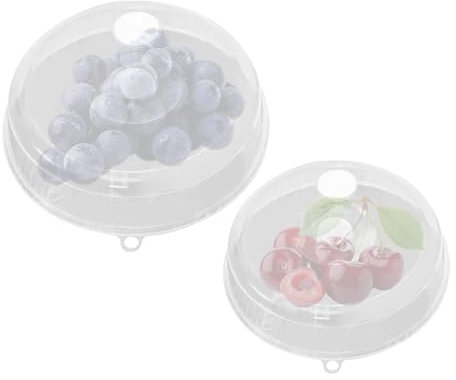Cubierta para placa de microondas, protector contra salpicaduras de microondas,Cubierta de plato con tapa protectora de ventilación Soporte para pasteles - Tapa Transparente, Antisalpicaduras Con Vent