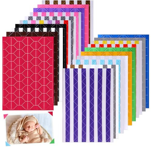 Caldamn 2040 Selbst Klebende Alben-Ecken Hochwertig Fotoecken Selbst Klebend für Scrapbooks und DIY Fotoalben Aufkleber Scrapbook Bilder Rand Aufkleber Fotoecken Perfekt zum Dekorieren und Schützen