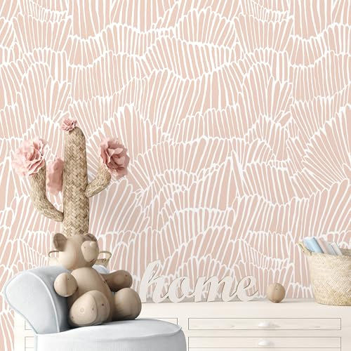 Guvana Papel tapiz rosa para despegar y pegar, moderno papel tapiz a rayas rosas y blancas para dormitorio, papel tapiz autoadhesivo para habitación de niños, sala de estar, gabinetes, decoración de