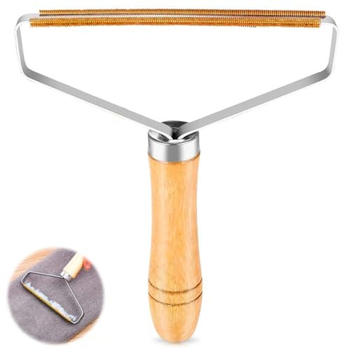 QOMJUFA Levapelucchi Manuale, Portatile Rimuovi Pelucchi, Doppia Faccia Rimuovi Peli Animali Colore Vero, Elimina Pelucchi Riutilizzabile Leva Peli Animali, per Vestiti, Divani, Tappeti