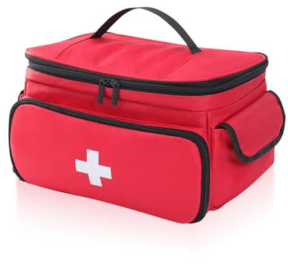 Zasjon Trousse de Secours Vide Étanche, Trousse Pharmacie Voyage de Grande Capacité, Portable Sac de Médecine avce Sangle, Sac DUrgence Médical pour Activités de Plein Air,Maison,Voyages