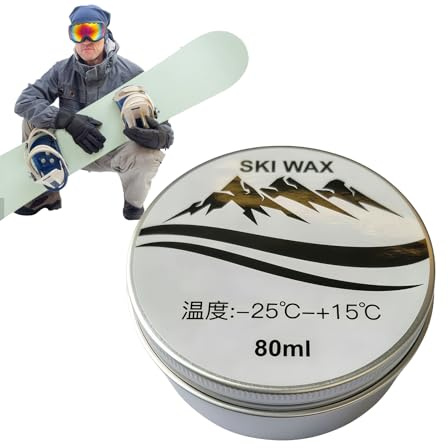 Ungtyb Cera de esquí Solid Glide de 80 ml, cera de deslizamiento para snowboard, deportes de invierno, patinaje, competición, recreación, rendimiento óptimo