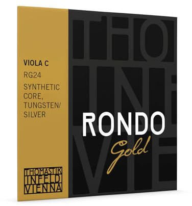 Cuerdas para viola Thomastik-Infeld Rondo Gold - Cuerda suelta C media - Núcleo sintético - Entrelazada con wolfram-plata - RG24