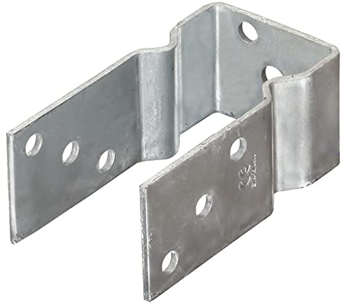 Lot de 6 supports de poteau en forme de U - 7 x 6 x 15 cm - En acier galvanisé à chaud - Pour clôture de jardin, manchon de sol, poteau de clôture