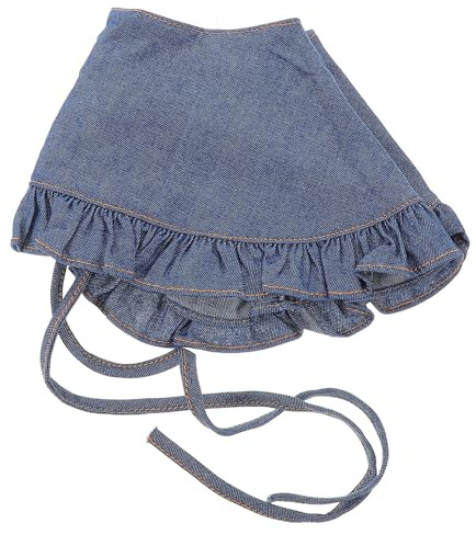 COMPUKAS Colletto Finto Donna in Poliestere Volant e Laccio Regolabile, Scialle Mini Stile Denim Elegante per Ragazze e Donne, Accessorio Moda Unico per Camicie e Abiti