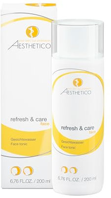 AESTHETICO refresh & care, 200 ml - Reinigungsfinish und Gesichtswasser für alle Hauttypen, kühlend und beruhigend, stärkt den Säureschutzmantel, feuchtigkeitsspendend, ideal als mildes Aftershave