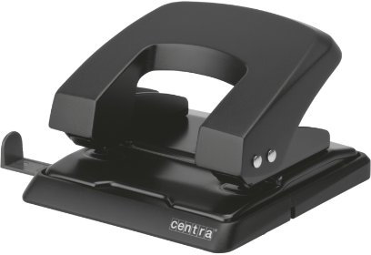 Esselte Centra HP30, Perforatore a 2 fori per casa e ufficio pratica e robusta, Fora fino a 30 fogli, Bucatrice da tavolo e scrivania portatile con cassetto di raccolta inferiore, Nero, 623667