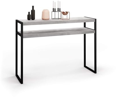 MOBILI FIVER, Table Console, Luxury, Gris Béton, Made in Italy
