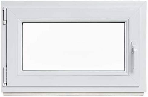 Fenêtre de cave - Plastique - Blanc - BxH: 80 x 55 cm - DIN gauche - Triple vitrage - En stock