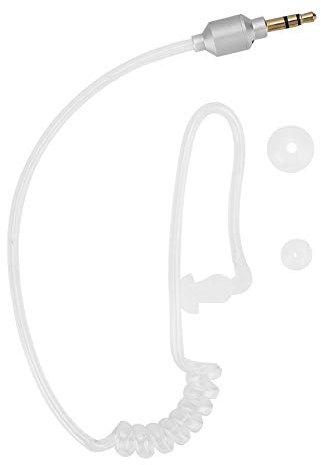 Unilateral Auricular, Auricular con Gancho para la Oreja, con Cable, Tubo Transparente de Aire, En Oreja, Ultra Ligero, Monoauricular, Cómodo, sin micrófono, 3.5 mm, para MP3 móvil Bluetooth