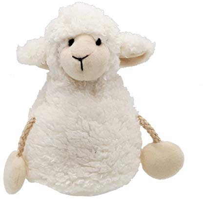 Land-Haus-Shop Eierwärmer Schäfchen Plüsch Schaf oder Hase Häschen Frühstück Eier Wärmer Tischdeko Deko (1x Schäfchen groß)