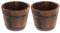 YARNOW Vintage Blumentopf 2st Blumentopf Eimer Für Whiskyfässer Gartenpflanzer Aus Blumenkübel Aus Pflanzer Kleiner Holzeimer Whisky-Eimer Holzfass Container Karbonisiertes Französisch
