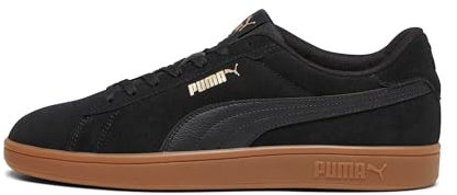 PUMA Unisex Smash 3.0 Sneaker, Black Gold-Gum, 48 EU