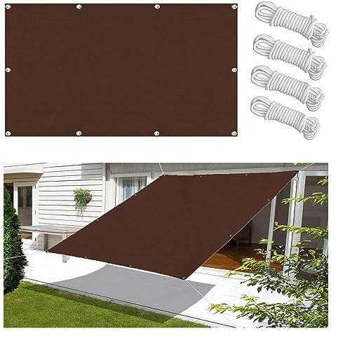Sonnensegel Wasserdicht Rechteckig 5x10M Multi Farbe und Größe Sonnensegel Balkon UV Schutz Sonnenschutz Markise Mit Ösen Und Kordel für Balkon Terrasse Garten