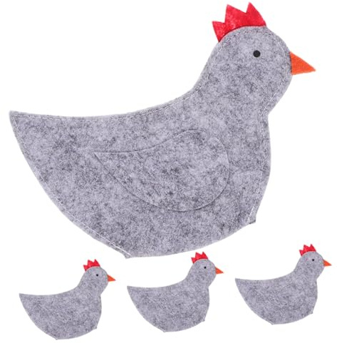MAGICLULU 4pezzi Sacchetti Per Uova Di Pasqua in Contenitori Per Uova Pasquali Copriuova Portatile Decorazioni Pasquali Forma Di Pulcino Per Uso Domestico e Feste